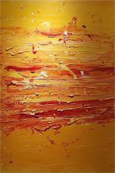 Stunning Painting Capturing a Mesmerizing Yellow And Red Sunset